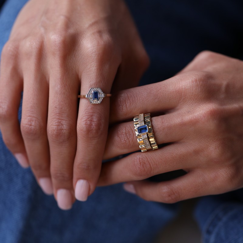 Quatro Safir Yüzük