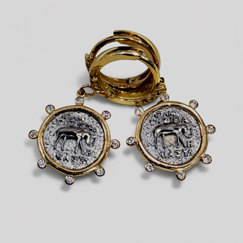 Zefiro İmpera Koleksiyonu Elephas Altın Küpe