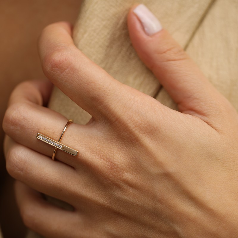 Linear Altın Yüzük