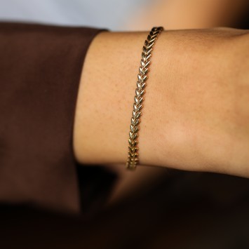 Flora İnce Altın Bileklik