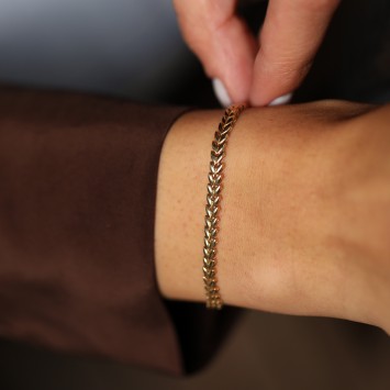 Flora İnce Altın Bileklik