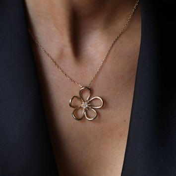PetalFlow Altın Kolye