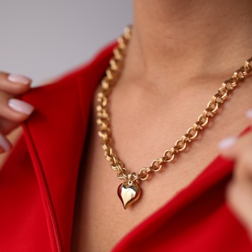 Lâl Balon Kalp Altın Kolye