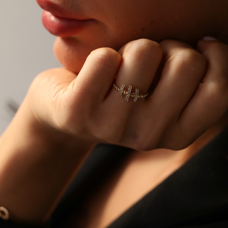  Lâl Triple Aksis Ring