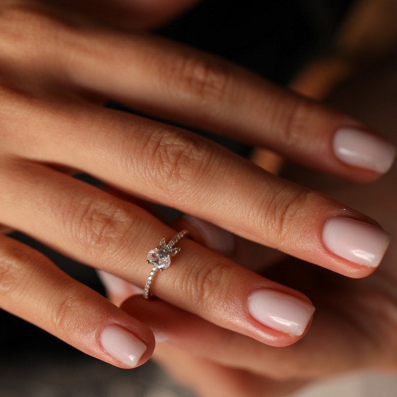 Lâl Petal Taşlı Yüzük