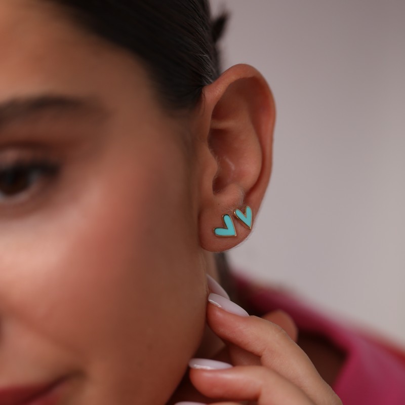 LÂL Mineli Kalp Küpe