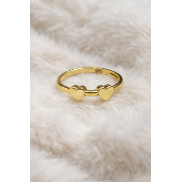 Lâl İkili Kalp Yüzük