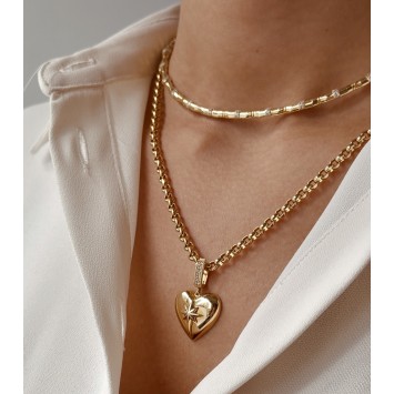  Lâl Kuzey Yıldızı Kalp Kolye