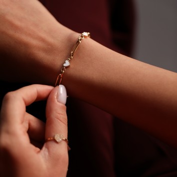  Çift Yön Mineli Kalp Bileklik