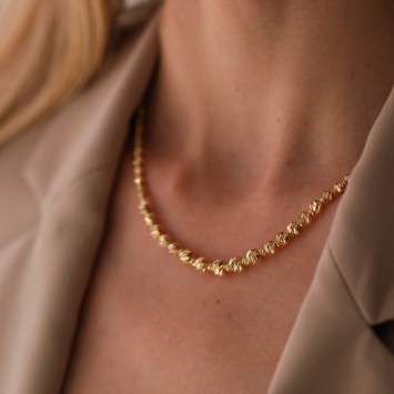 Tek Renk Altın Dorika Kolye 