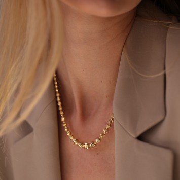 Tek Renk Altın Dorika Kolye 