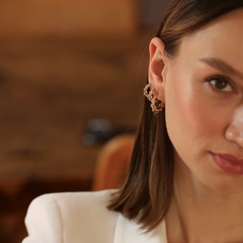 Lumière Elionyx Midi Altın Küpe