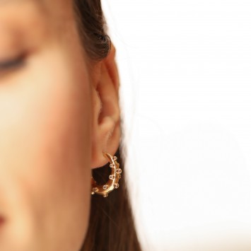 Lumière Elionyx Midi Altın Küpe