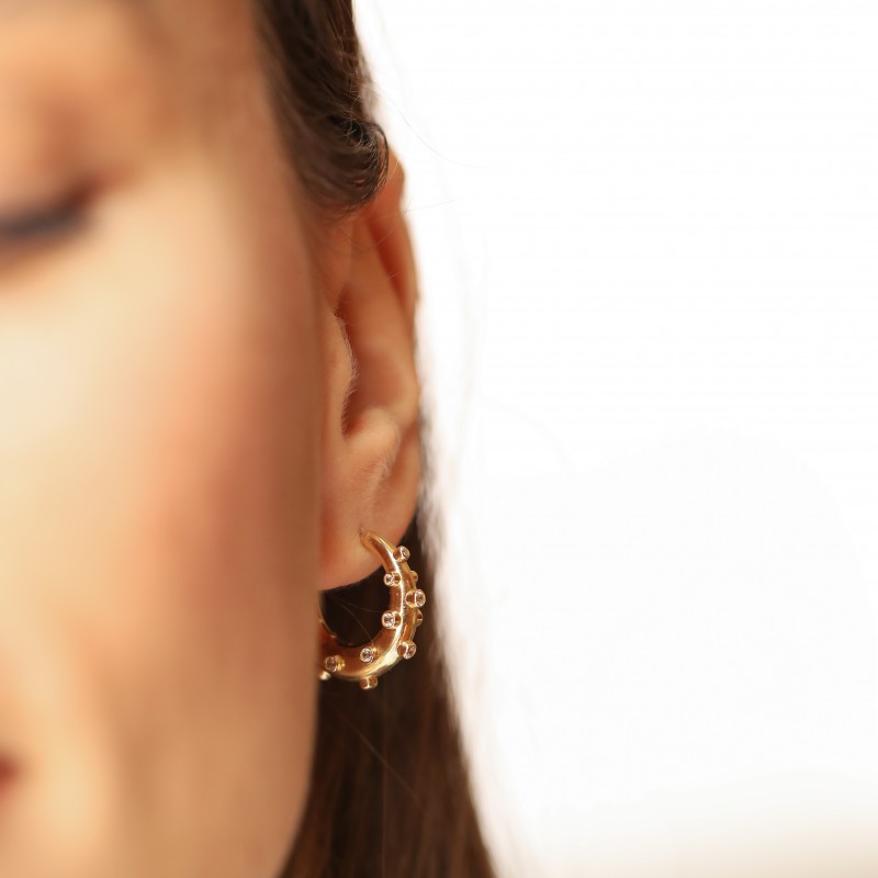 Lumière Elionyx Midi Altın Küpe