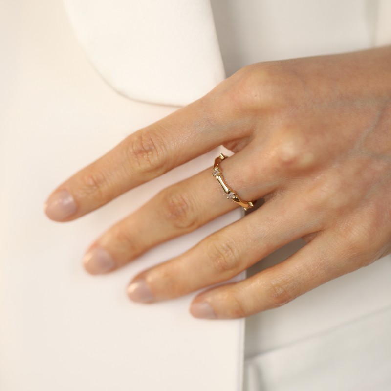 Lumière Rill Altın Yüzük